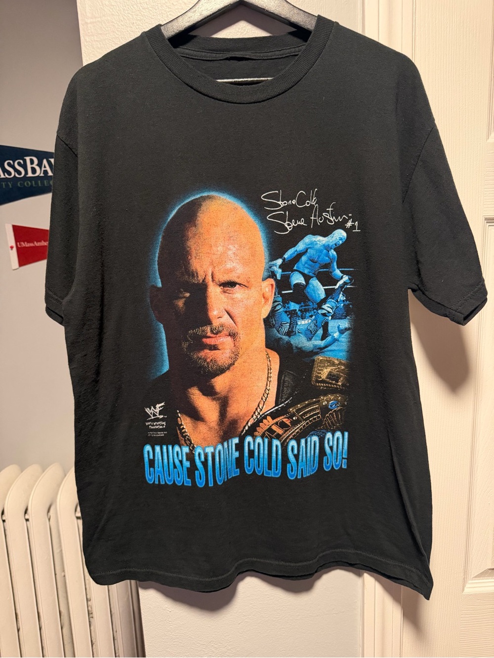 Vintage 1998 WWF Steve Austin Cause Stone Cold Said So!  Shirt Size Mens Large
